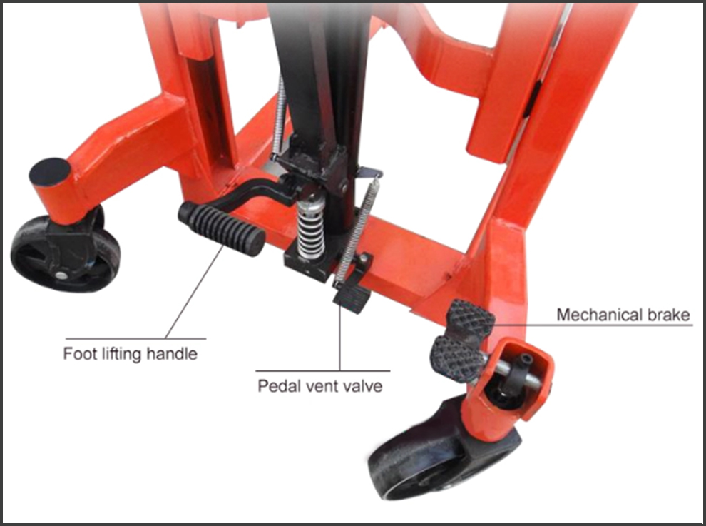 MS hydraulic stacker details